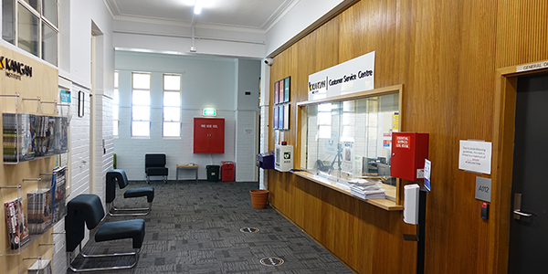 Hallway and customer reception